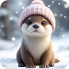 Милые зимние животные emoji