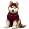 glossy burgundy @cute_enot_art emoji