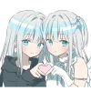 Серебряные сестрёнки @Nyasticks emoji