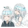 Серебряные сестрёнки @Nyasticks emoji
