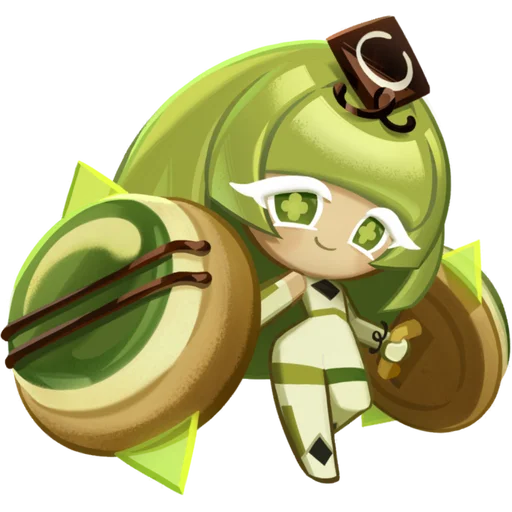 Green Tea Mousse Cookie! : @cookierunstickersarchiev