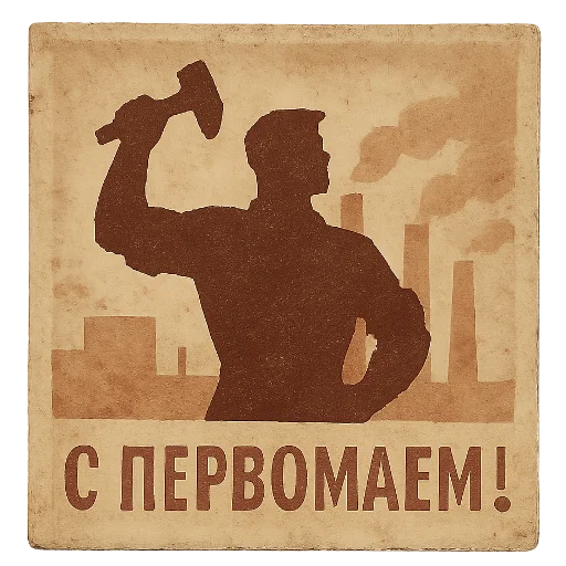 С первым Мая @stickerus