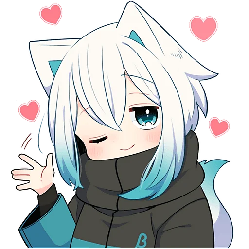 Белый котёнок B @Nyasticks