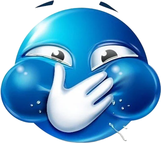 Blue face emoji @xkysluv