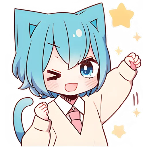 Голубой котик-кун