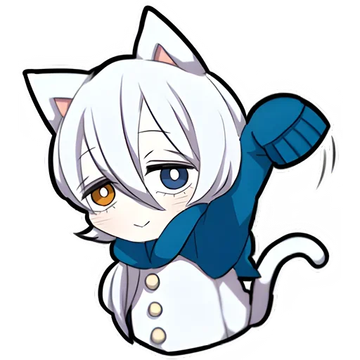 Белый котёнок