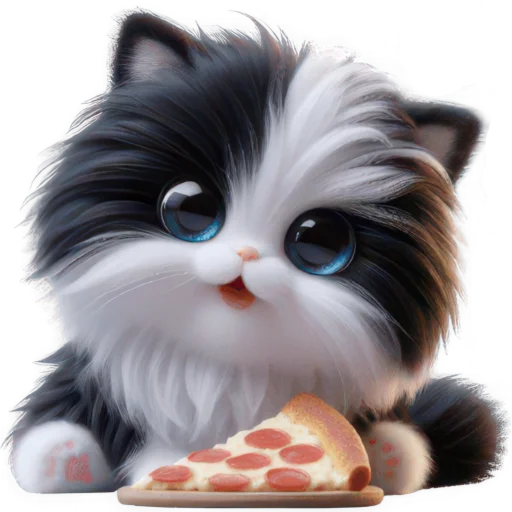 Чёрно-белая киса