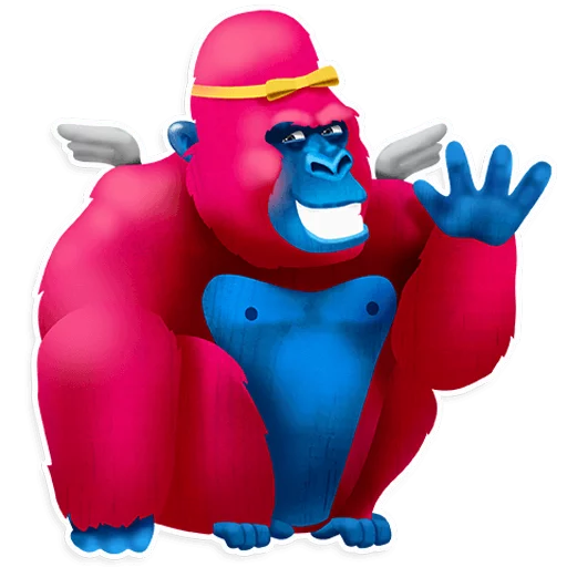Pink Gorilla ( |Stickergram.ru)